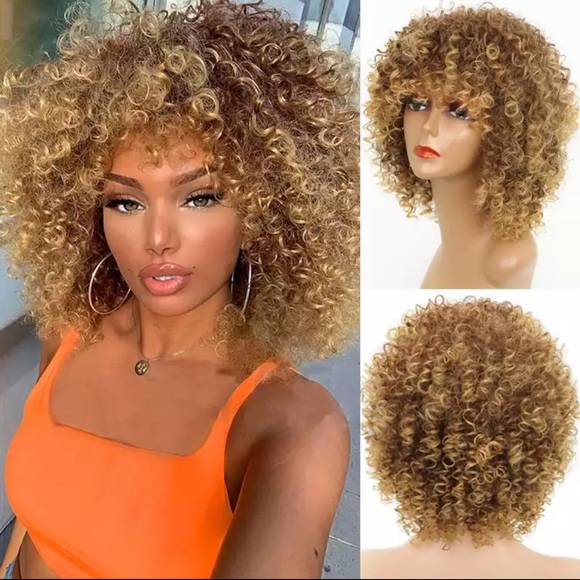Very Soft Ombre Blonde Curly Wig